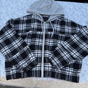 New Look flannel hooded jacket size XL